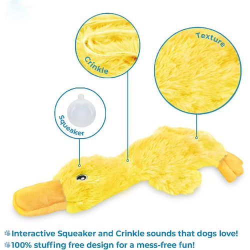  Squeaky Yellow Duck Plush Toy cashymart