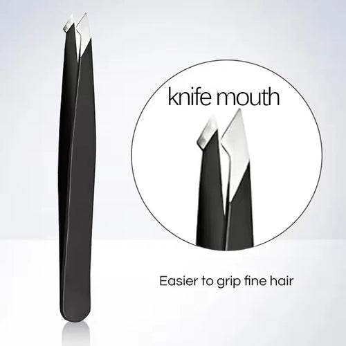  Stainless Steel Black Eyebrow Tweezer Tools cashymart