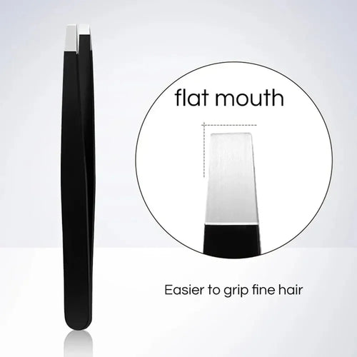  Stainless Steel Black Eyebrow Tweezer Tools cashymart