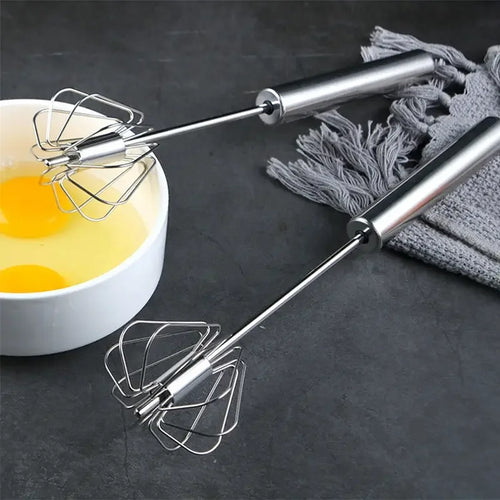  Stainless Steel Rotary Whisk with Wood Handle cashymart