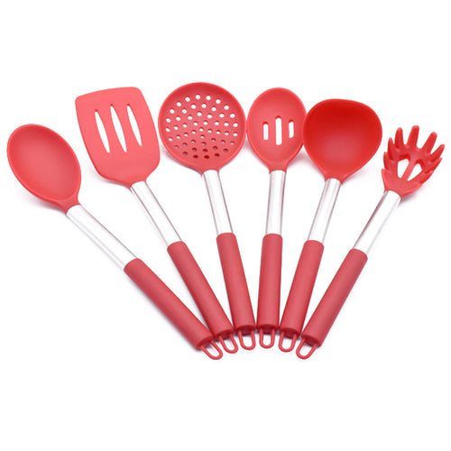  Stainless Steel Silicone Kitchen Utensil Set cashymart