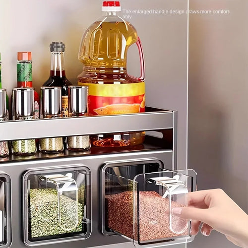  Stainless Steel Wall-Mounted Spice Rack cashymart