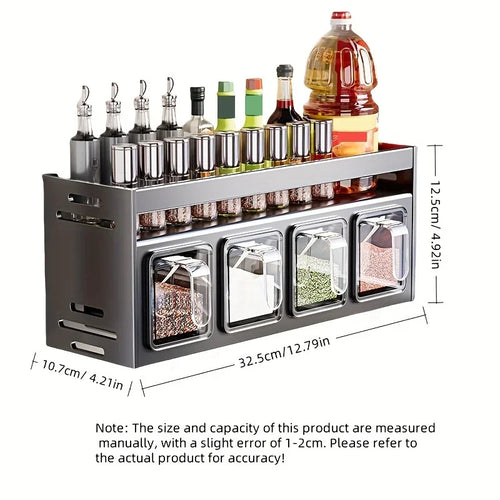  Stainless Steel Wall-Mounted Spice Rack cashymart