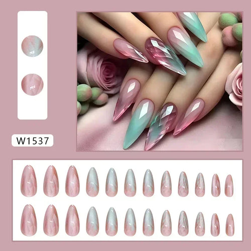  Stiletto Press-On Nails Set cashymart