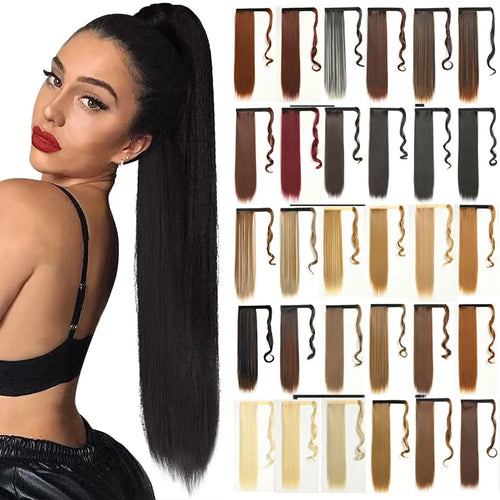  Straight Long Ponytail Extensions 24 Inch cashymart