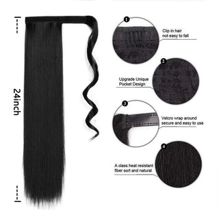  Straight Long Ponytail Extensions 24 Inch cashymart