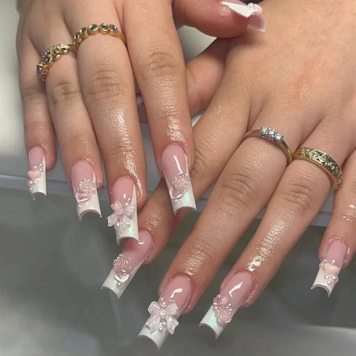  Strawberry & Bear Themed Fake Nails cashymart