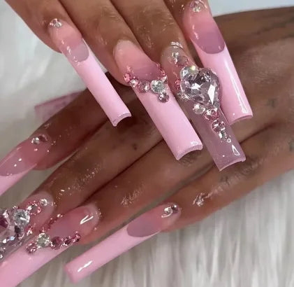  Strawberry & Bear Themed Fake Nails cashymart