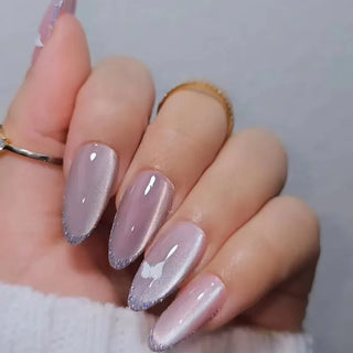  Striped Stiletto Press-On Nails cashymart