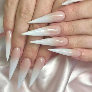  Striped Stiletto Press-On Nails cashymart