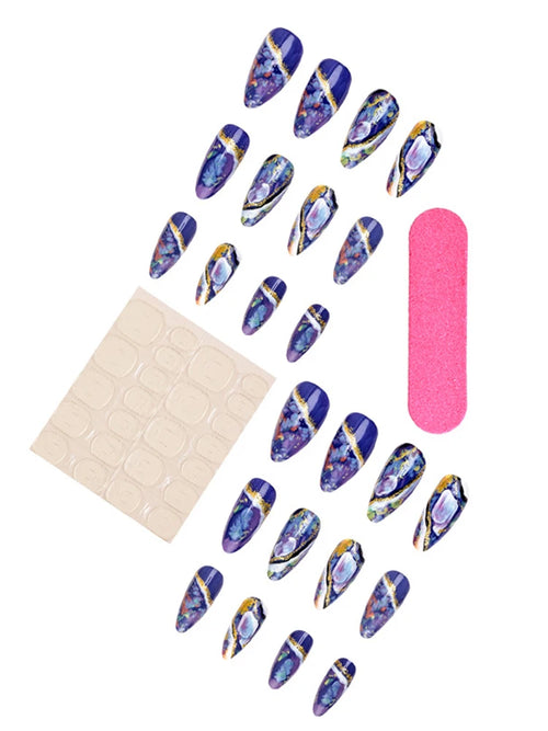  Stunning Amber Press On Nails Set cashymart