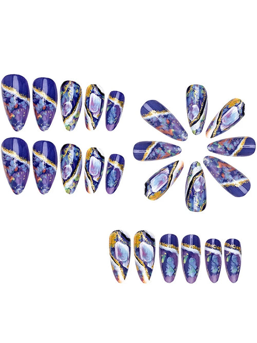  Stunning Amber Press On Nails Set cashymart