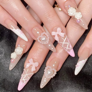  Stylish Almond Ballerina Press-On Nails cashymart