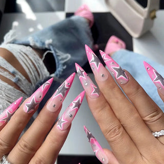  Stylish Almond Ballerina Press-On Nails cashymart