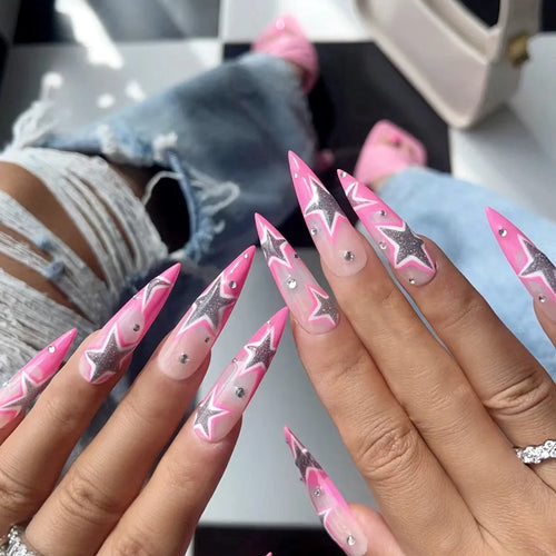  Stylish Almond Ballerina Press-On Nails cashymart