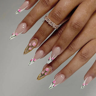  Stylish Almond Ballerina Press-On Nails cashymart