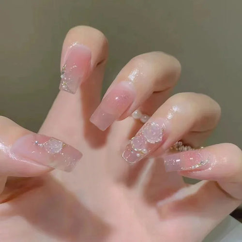  Stylish Butterfly Camellia Coffin Nails cashymart