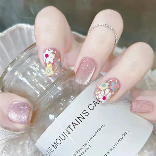  Stylish Butterfly Camellia Coffin Nails cashymart
