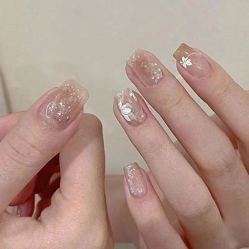  Stylish Butterfly Camellia Coffin Nails cashymart