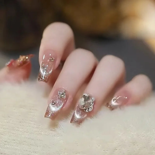  Stylish Butterfly Camellia Coffin Nails cashymart
