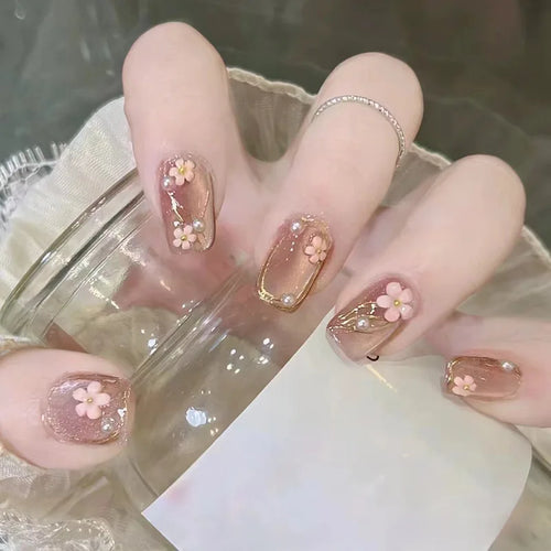  Stylish Butterfly Camellia Coffin Nails cashymart