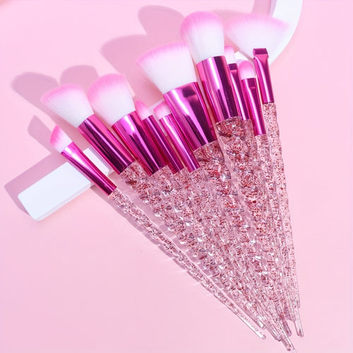  Stylish Glitter Handle Makeup Brush Set cashymart