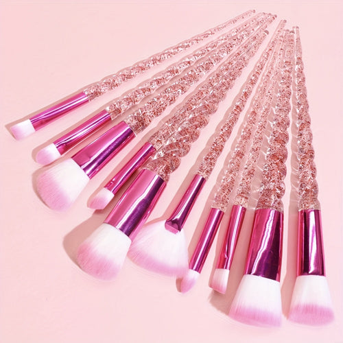  Stylish Glitter Handle Makeup Brush Set cashymart