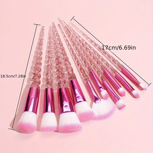  Stylish Glitter Handle Makeup Brush Set cashymart