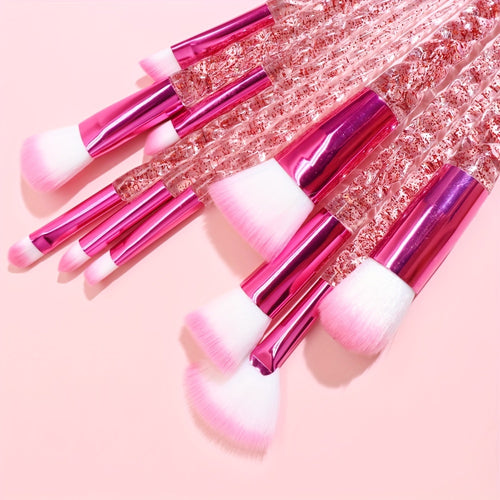  Stylish Glitter Handle Makeup Brush Set cashymart