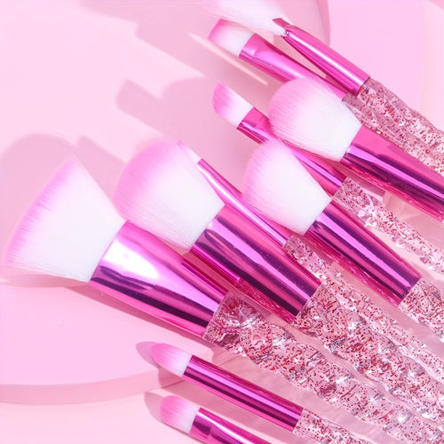  Stylish Glitter Handle Makeup Brush Set cashymart