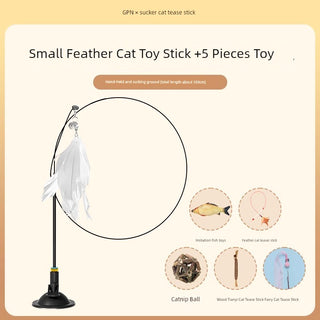  Suction Cup Cat Toy: Long Brush Holder cashymart