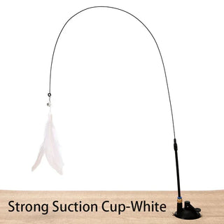  Suction Cup Interactive Feather Cat Teaser Wand cashymart