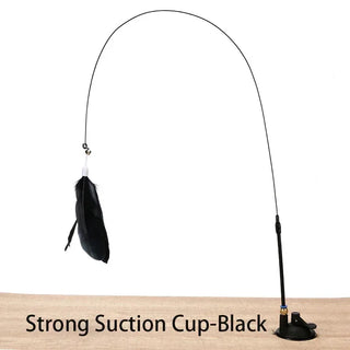  Suction Cup Interactive Feather Cat Teaser Wand cashymart