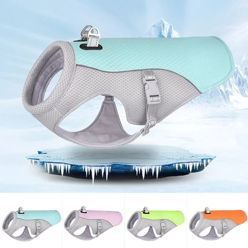  Summer Dog Cooling Vest Harness Reflective cashymart