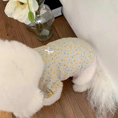  Summer Floral Dog Vest Cute Puppy T-Shirt cashymart
