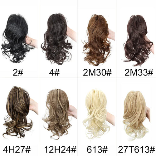  Synthetic 12 Inch Curly Ponytail Clip Extensions cashymart