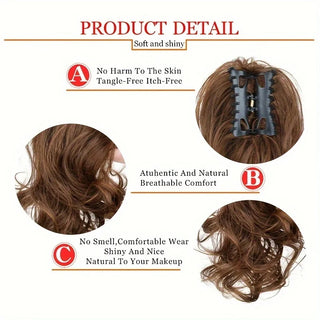  Synthetic 12 Inch Curly Ponytail Clip Extensions cashymart
