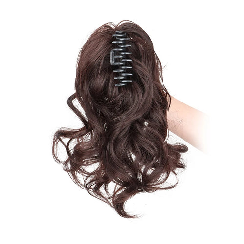  Synthetic 12 Inch Curly Ponytail Clip Extensions cashymart