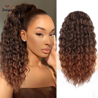 Synthetic 18 Inch Afro Curly Drawstring Ponytail Extension cashymart