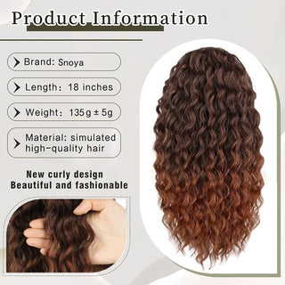  Synthetic 18 Inch Afro Curly Drawstring Ponytail Extension cashymart