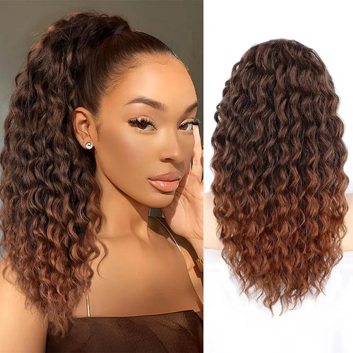  Synthetic 18 Inch Afro Curly Drawstring Ponytail Extension cashymart
