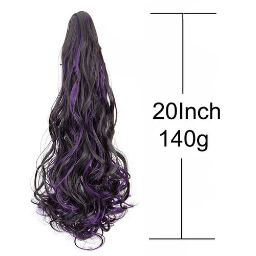  Synthetic 20 Inch Curly Ponytail Hair Extension cashymart