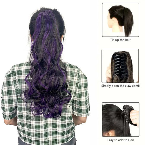  Synthetic 20 Inch Curly Ponytail Hair Extension cashymart