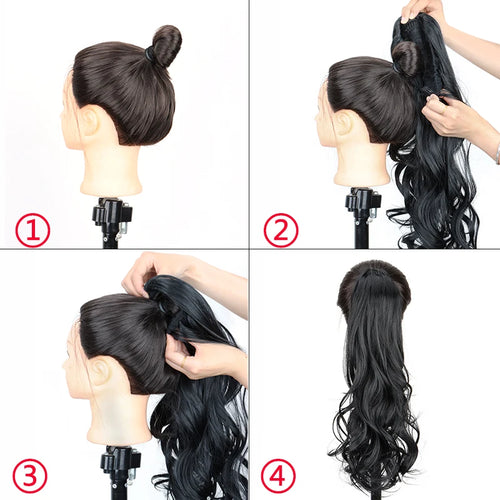  Synthetic 22 Inch Curly Ponytail Extensions cashymart