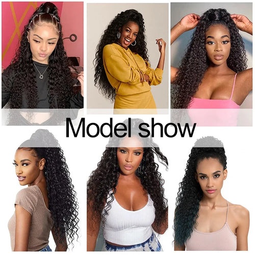  Synthetic 22 Inch Kinky Curly Ponytail Clip In cashymart