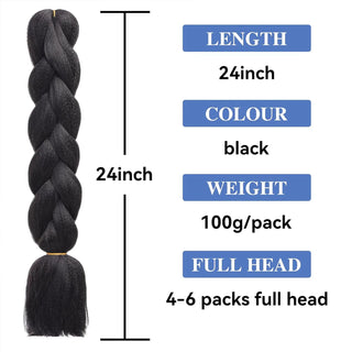  Synthetic 24 Inch 100g Braiding Hair Extensions cashymart