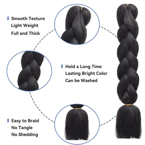  Synthetic 24 Inch 100g Braiding Hair Extensions cashymart
