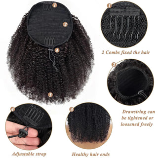  Synthetic Afro Puff Drawstring Ponytail Extension cashymart