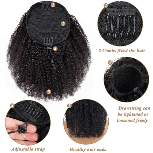  Synthetic Afro Puff Drawstring Ponytail Extension cashymart