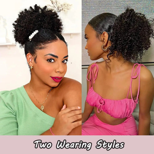  Synthetic Afro Puff Drawstring Ponytail Extension cashymart